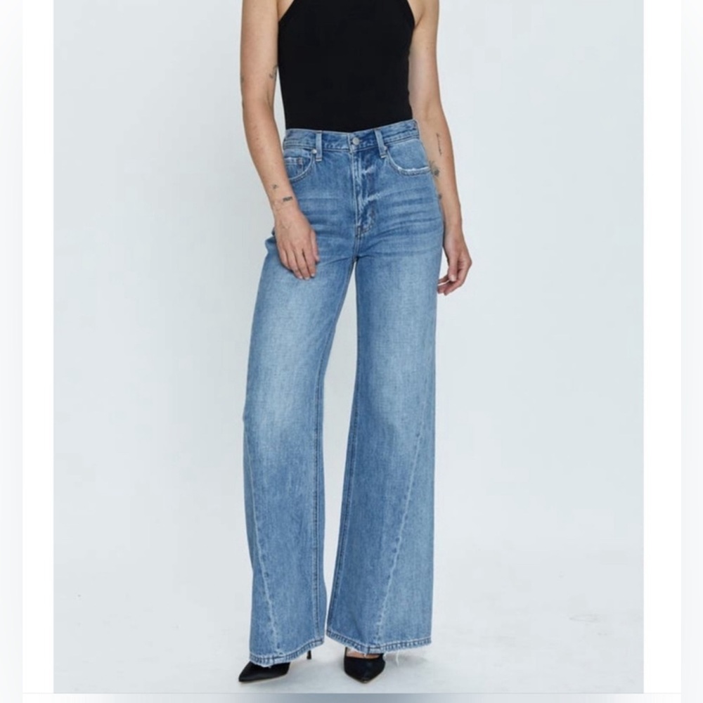 PISTOLA size 29 RUBY HIGH RISE PALAZZO W/CROSS SEAM